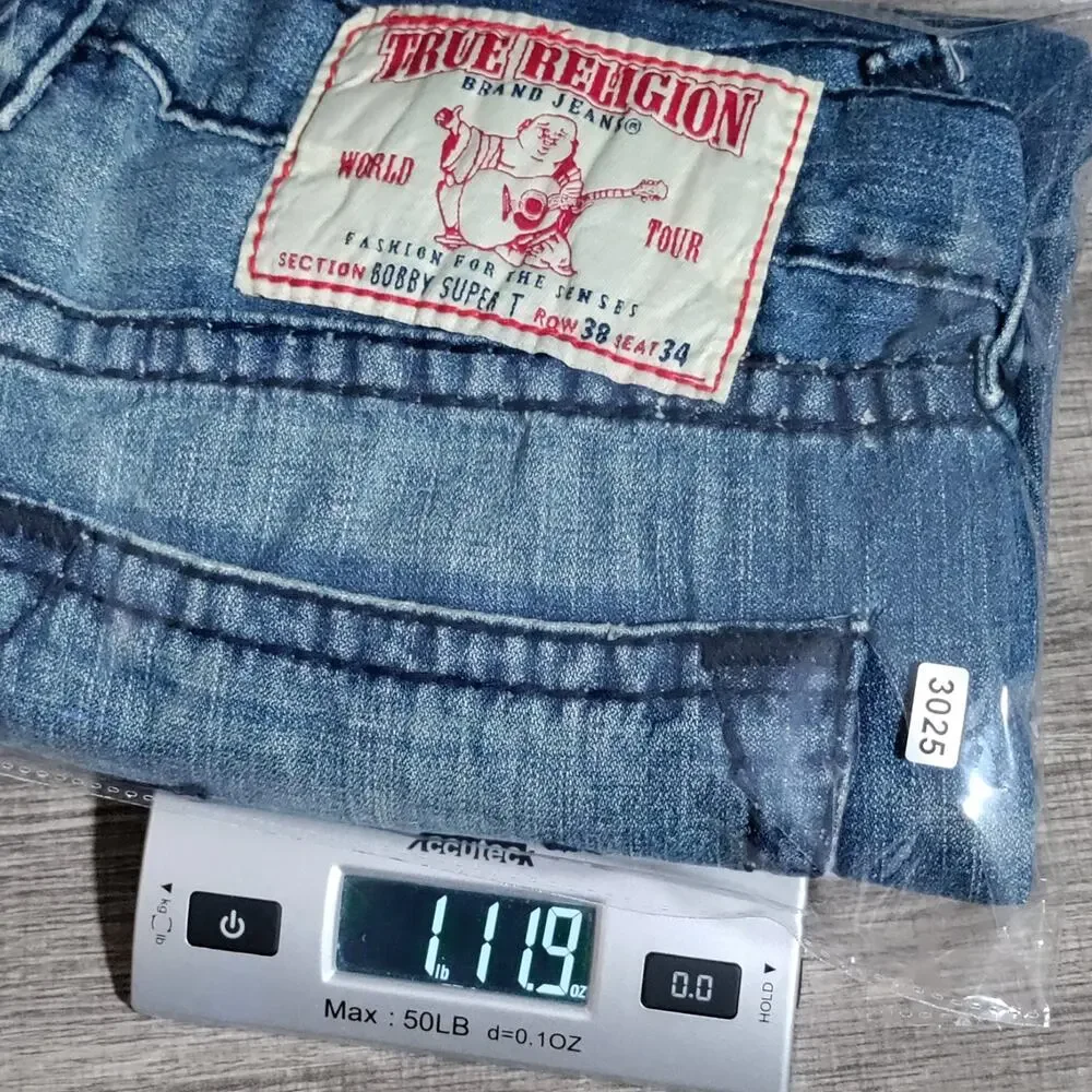 Vintage True Religion Bobby Super T Blue Denim Men’s Size 38‎ x 34 Made In USA